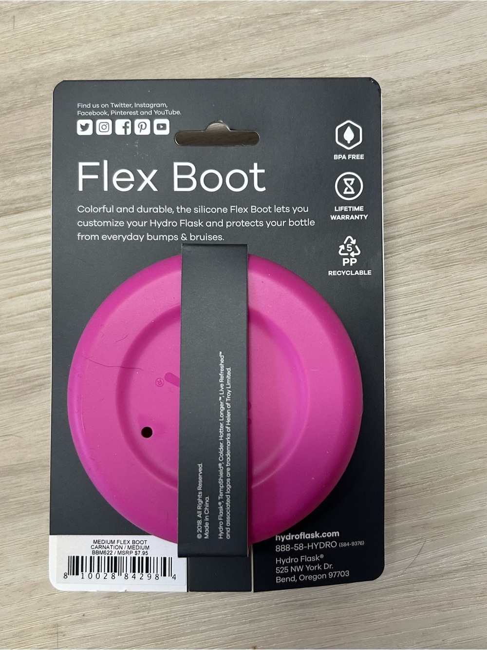 NEW HYDRO FLASK Silicone Flex Boot Medium 32 and 40 oz. Bottles carnation pink - Picture 2 of 2
